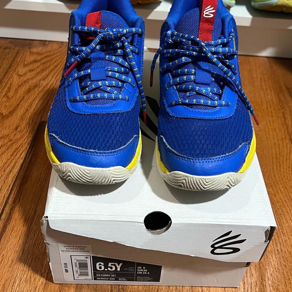 Under Armour Blue and Yellow Sneakers with Cushioned Sole